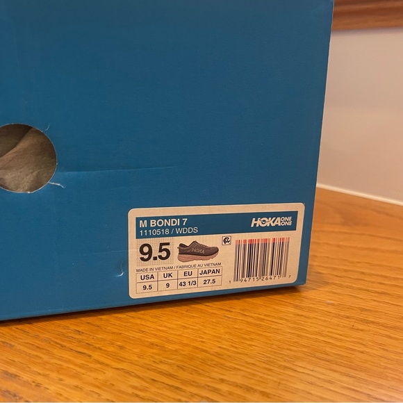 NWT Hoka Bondi 7 Wild Dove Grey / Dark Shadow Hoka One One - Picture 12 of 14